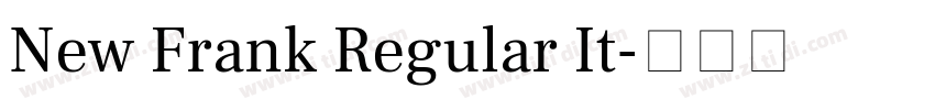 New Frank Regular It字体转换